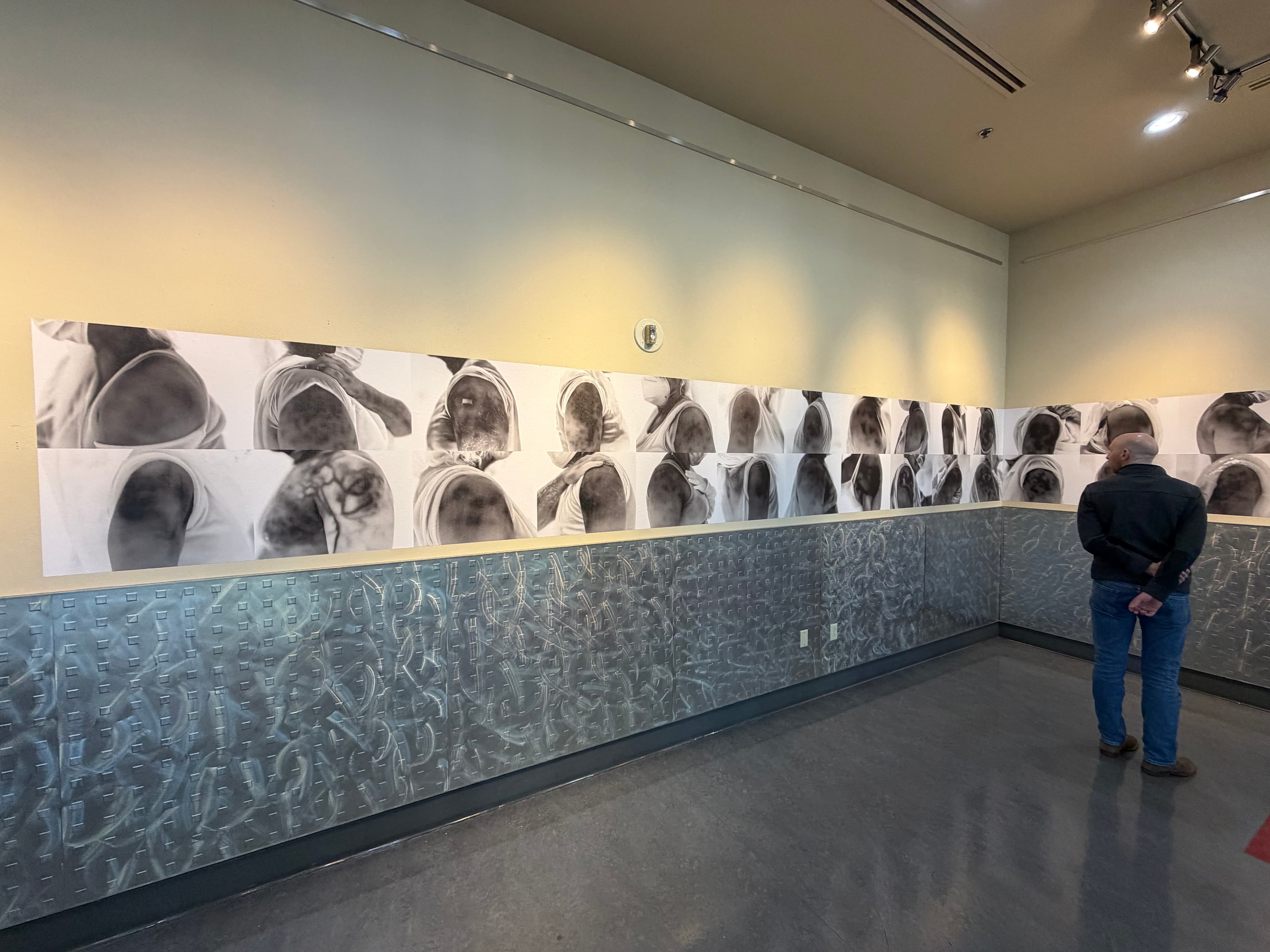 Large-format wall graphic installation – educational facility